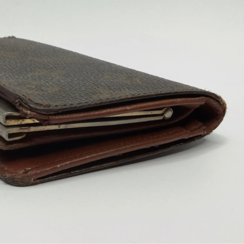 Louis Vuitton Brown Monogram French Purse Wallet Silver | Women’s | Used |